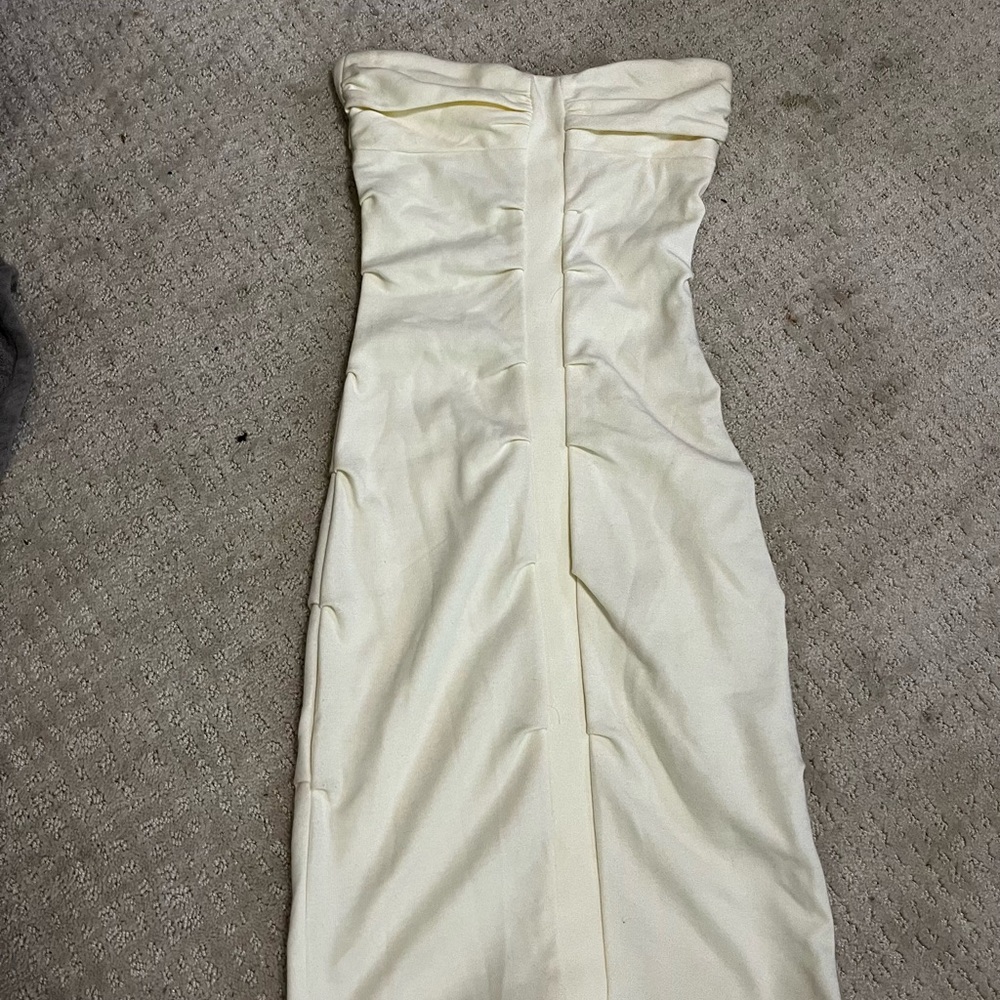 Cream Strapless Bodycon Dress for Brides or any special occasion.